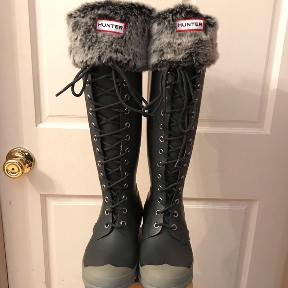 Hunter boots and socks
